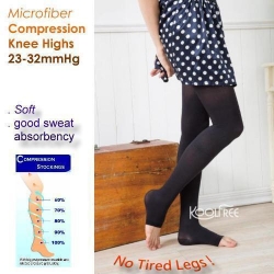 (Micro-fiber) 23-32mmHg Compression Open Toe Pantyhose